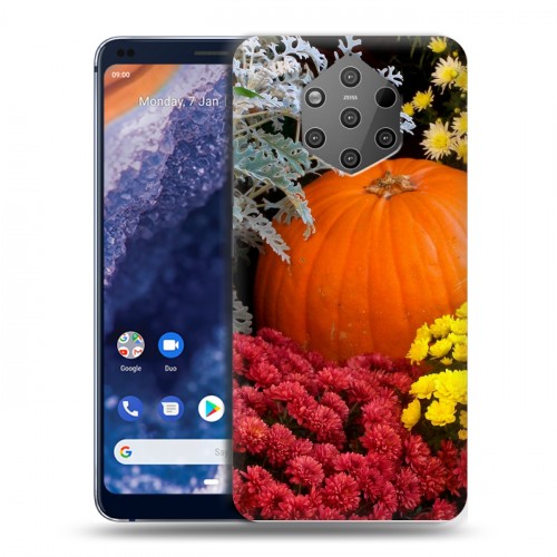 Дизайнерский силиконовый чехол для Nokia 9 PureView Хризантемы