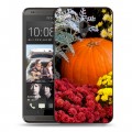 Дизайнерский пластиковый чехол для HTC Desire 700 Хризантемы