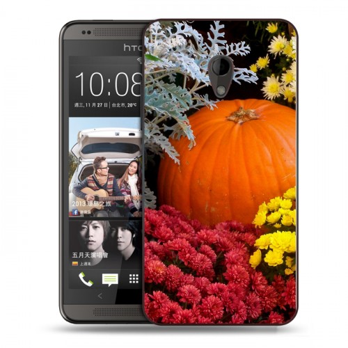 Дизайнерский пластиковый чехол для HTC Desire 700 Хризантемы