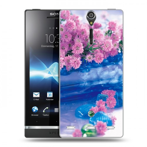 Дизайнерский пластиковый чехол для Sony Xperia S Хризантемы