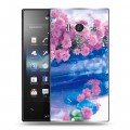 Дизайнерский пластиковый чехол для Sony Xperia acro S Хризантемы