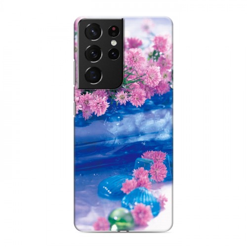 Дизайнерский пластиковый чехол для Samsung Galaxy S21 Ultra Хризантемы