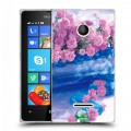 Дизайнерский пластиковый чехол для Microsoft Lumia 435 Хризантемы