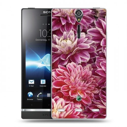 Дизайнерский пластиковый чехол для Sony Xperia S Хризантемы