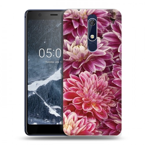 Дизайнерский пластиковый чехол для Nokia 5.1 Хризантемы