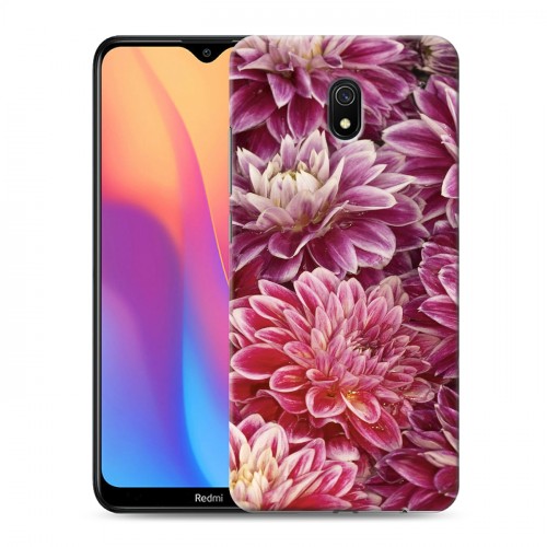 Дизайнерский силиконовый с усиленными углами чехол для Xiaomi RedMi 8A Хризантемы