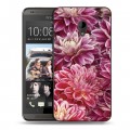 Дизайнерский пластиковый чехол для HTC Desire 700 Хризантемы