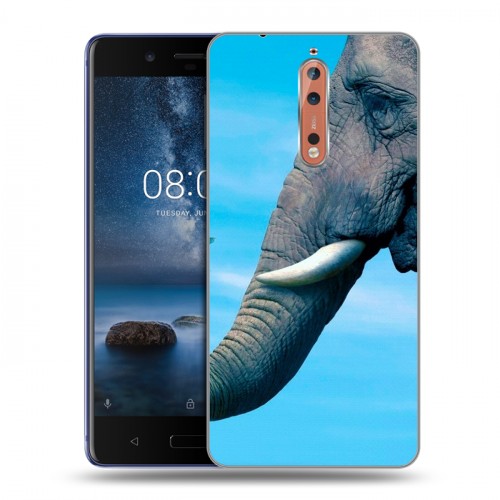 Дизайнерский пластиковый чехол для Nokia 8 Слоны