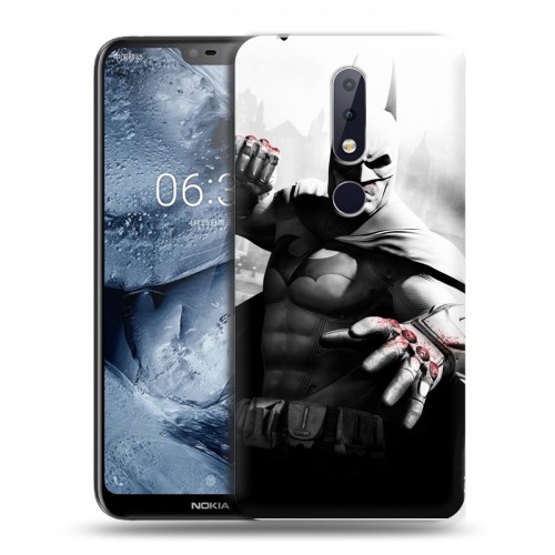 Дизайнерский силиконовый чехол для Nokia 6.1 Plus Бетмэн