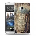 Дизайнерский пластиковый чехол для HTC One (M7) Dual SIM Слоны