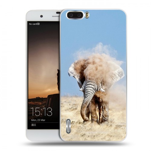 Дизайнерский пластиковый чехол для Huawei Honor 6 Plus Слоны