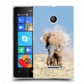 Дизайнерский пластиковый чехол для Microsoft Lumia 435 Слоны