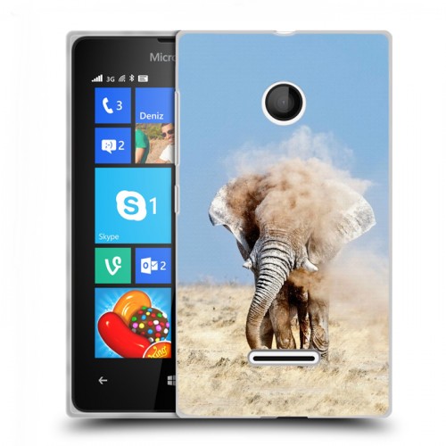 Дизайнерский пластиковый чехол для Microsoft Lumia 435 Слоны