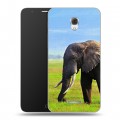Дизайнерский пластиковый чехол для Alcatel Pop 4 Plus Слоны