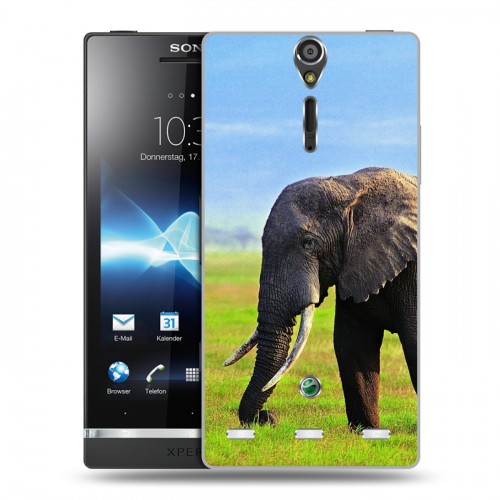 Дизайнерский пластиковый чехол для Sony Xperia S Слоны