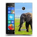 Дизайнерский пластиковый чехол для Microsoft Lumia 435 Слоны