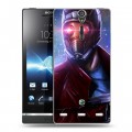 Дизайнерский пластиковый чехол для Sony Xperia S Стражи галактики