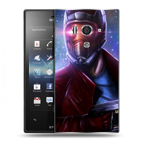 Дизайнерский пластиковый чехол для Sony Xperia acro S Стражи галактики