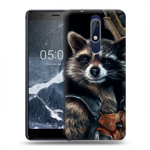 Дизайнерский пластиковый чехол для Nokia 5.1 Стражи галактики