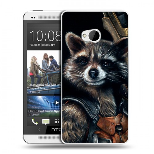 Дизайнерский пластиковый чехол для HTC One (M7) Dual SIM Стражи галактики