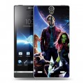 Дизайнерский пластиковый чехол для Sony Xperia S Стражи галактики