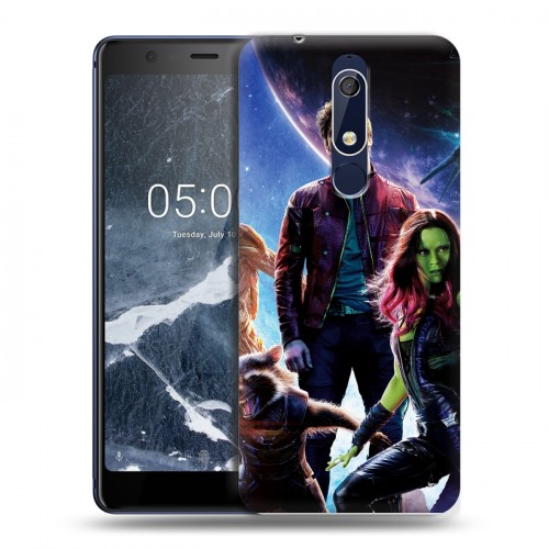 Дизайнерский пластиковый чехол для Nokia 5.1 Стражи галактики