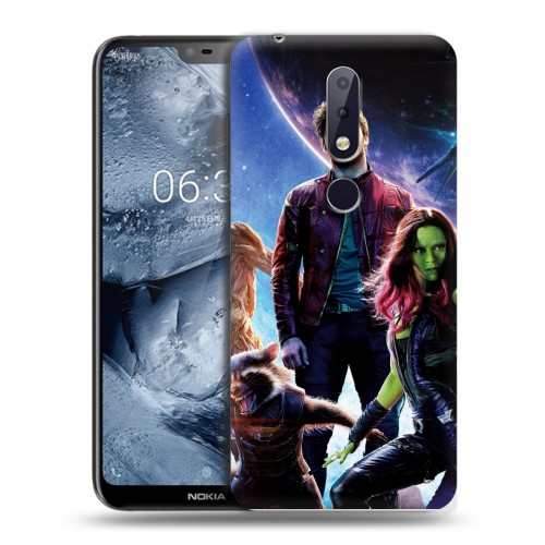 Дизайнерский пластиковый чехол для Nokia 6.1 Plus Стражи галактики