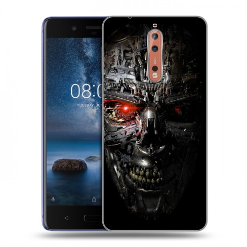 Дизайнерский пластиковый чехол для Nokia 8 Терминатор