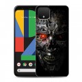 Дизайнерский пластиковый чехол для Google Pixel 4 Терминатор