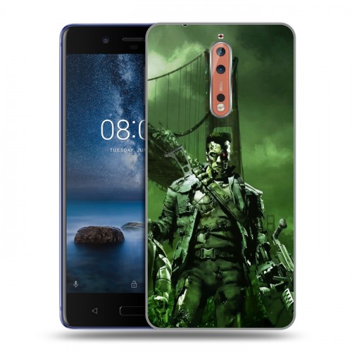 Дизайнерский пластиковый чехол для Nokia 8 Терминатор