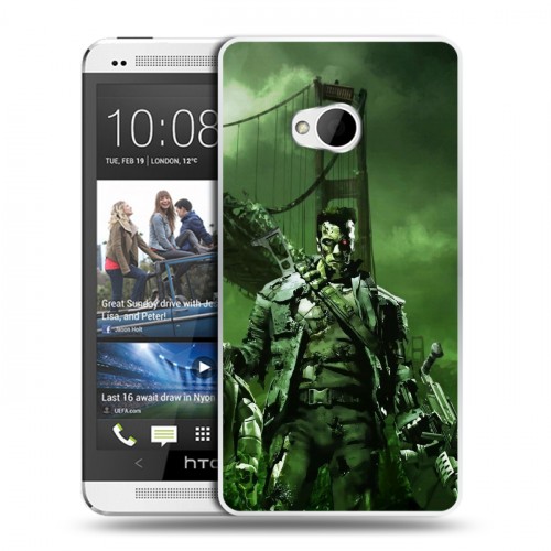 Дизайнерский пластиковый чехол для HTC One (M7) Dual SIM Терминатор