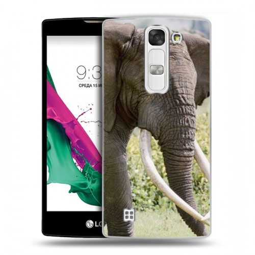 Дизайнерский пластиковый чехол для LG G4c Слоны