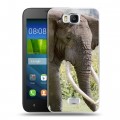 Дизайнерский пластиковый чехол для Huawei Y5c Слоны