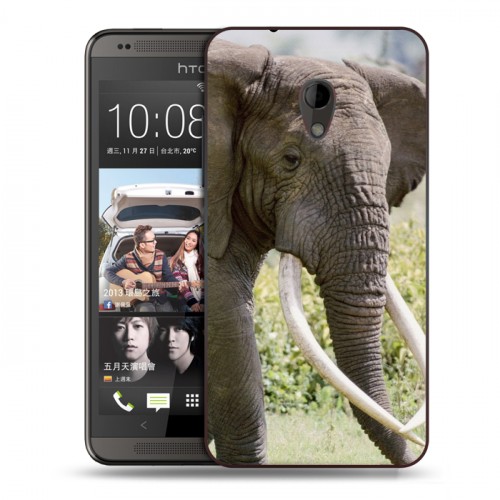 Дизайнерский пластиковый чехол для HTC Desire 700 Слоны