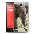 Дизайнерский пластиковый чехол для Xiaomi RedMi Note Слоны