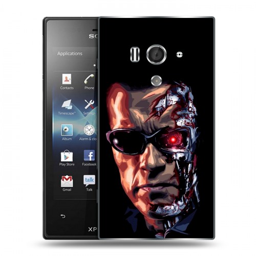 Дизайнерский пластиковый чехол для Sony Xperia acro S Терминатор