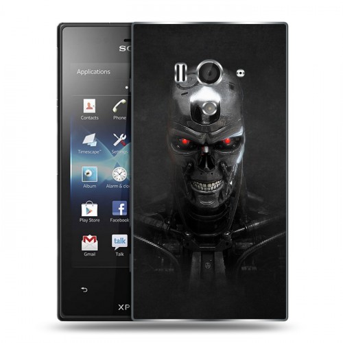 Дизайнерский пластиковый чехол для Sony Xperia acro S Терминатор