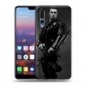 Дизайнерский силиконовый с усиленными углами чехол для Huawei P20 Pro Терминатор