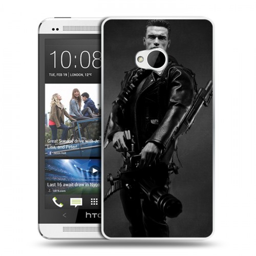 Дизайнерский пластиковый чехол для HTC One (M7) Dual SIM Терминатор