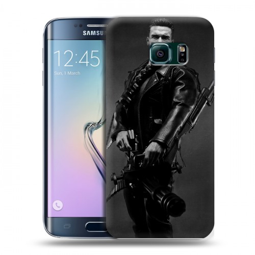 Дизайнерский пластиковый чехол для Samsung Galaxy S6 Edge Терминатор