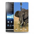 Дизайнерский пластиковый чехол для Sony Xperia S Слоны