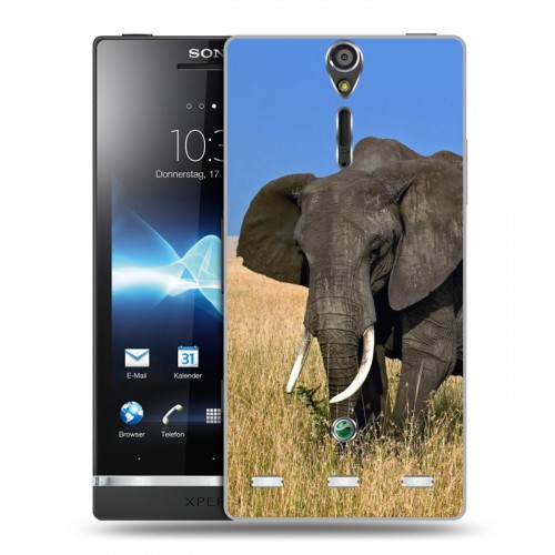 Дизайнерский пластиковый чехол для Sony Xperia S Слоны