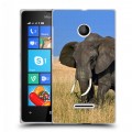 Дизайнерский пластиковый чехол для Microsoft Lumia 435 Слоны