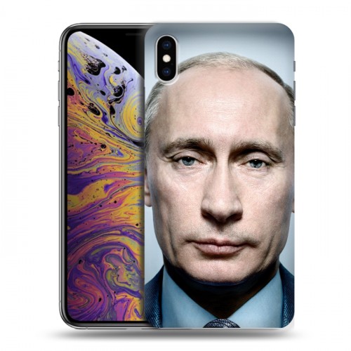 Дизайнерский силиконовый чехол для Iphone Xs Max В.В.Путин