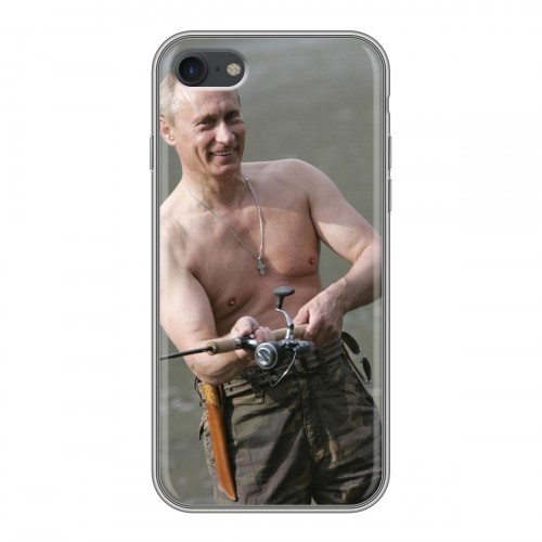 Дизайнерский силиконовый с усиленными углами чехол для Iphone 7 В.В.Путин