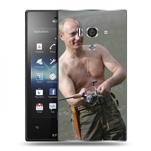 Дизайнерский силиконовый чехол для Sony Xperia acro S В.В.Путин