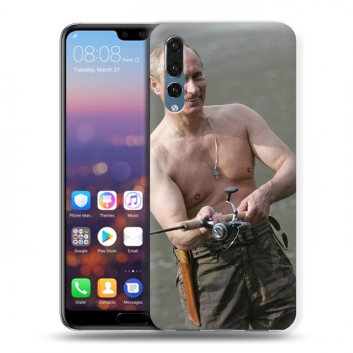 Дизайнерский силиконовый с усиленными углами чехол для Huawei P20 Pro В.В.Путин