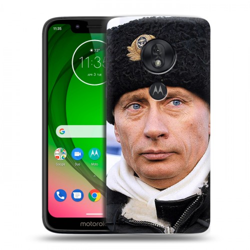 Дизайнерский пластиковый чехол для Motorola Moto G7 Play В.В.Путин