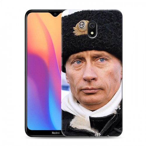 Дизайнерский силиконовый с усиленными углами чехол для Xiaomi RedMi 8A В.В.Путин