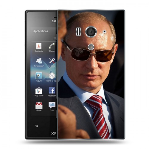 Дизайнерский пластиковый чехол для Sony Xperia acro S В.В.Путин